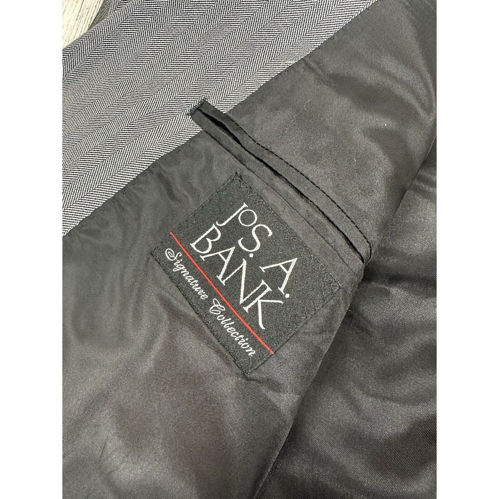 Jos. A Bank Men's Suit Jacket Size 48R Silk Wool Blend Blazer Sport Jacket Gray - Picture 4 of 9